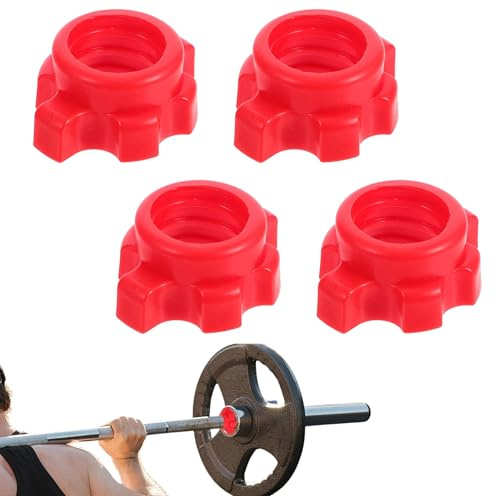 Healeved Dumbbell Bar Nut 4 pcs Threaded Locking Screws for Adjustable Barbells Dumbbell End Cap Replacement Fitness Equipment Accessories for Secure Home Gym Use