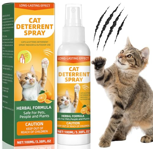 MUOCOBU Katzenspray zum Kratzen, eingeschränkte Bereiche - für das Verhalten von Katzen, Schützen von Möbeln, Sofas, Teppichen, Indoor & Outdoor Natürlich - New Option 5
