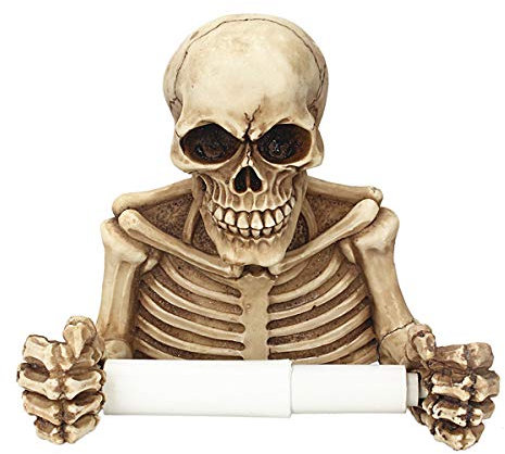 LiangGui Halloween Dekoration Totenkopf Toilettenpapierhalter Halloween Geschenk Ghost Festival Badezimmer Speicherung Artefact