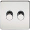 Knightsbridge SF2182PC 2G Dimmer, Polished Chrome
