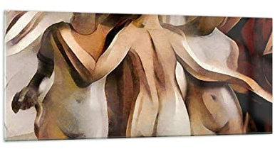 Wandbilder Dekoration Wohnzimmer Frau Akt Skulptur Panorama Bilder auf Glas 120x50cm Glasbild Schlafzimmer Küche Wand Kunstdruck Art Groß Wanddeko Bild im Glas Modern Wall Decor GAB120x50-3487