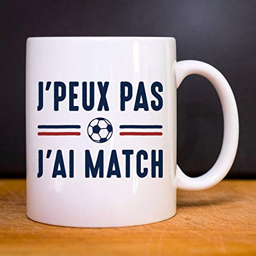 Sportifs du dimanche Mug Je Peux Pas J'Ai Match - Mug céramique imprimé en France de la Marque