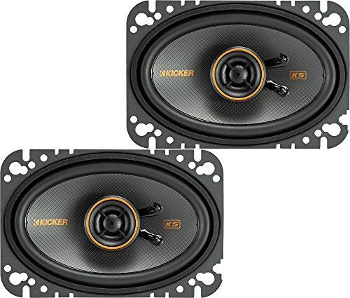 Kicker 47KSC4604 KS Series 4x6 Coaxial Speakers with .5 Tweeters, 4ohm