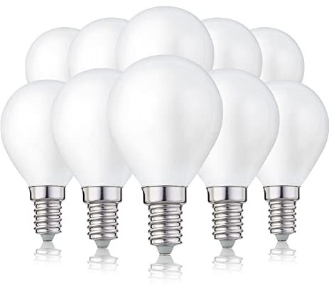 hellum LED Glühbirne E14, 10er, 2,5W warmweiß LED Lampe Tropfenform mit 250 Lumen, E14 Vintage Leuchtmittel ersetzt 25-Watt Glühbirne, G45 2700 Kelvin warmweiss Matt, 208207