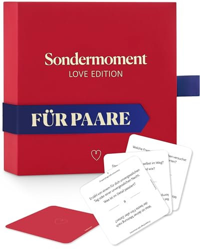 Sondermoment Love Edition - Das Paar-Spiel für besondere Momente, mehr Vertrauen und Liebe | Edles Paar Geschenk | Tiefgründige Fragen und Challenges
