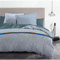 Home Linge Passion | Housse de Couette - 3 Pièces | 100% Coton - 57 Fils | 2 Personnes - 240x260 cm | LOUXOR Bleu