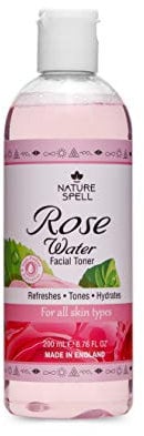 Nature Spell Rose Water Facial Toner, Hydrates & Restores Skin pH Balance, Suitable for All Skin Types, Vegan, 200ml