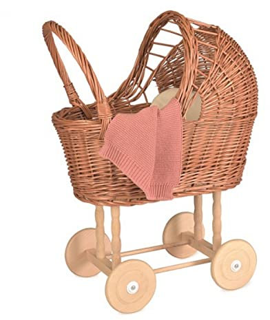 Egmont Toys Korbkinderwagen mit Strickdecke