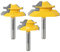WSOOX 45° Lock Mitre Fräser Set, 3 Stück Verleimfräser Holzfräser mit 1/4 Zoll Schaft, Professionell Lock Mitre Router Bits
