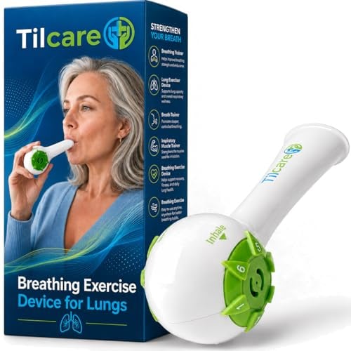 Breathing Exercise Device for Lungs: 6-Level Adjustable Lung Trainer