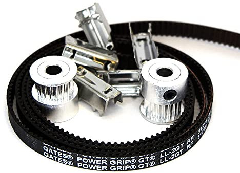 Generisch GT2 Riemen, 6mm, für 3D-Drucker (Sidewinder X1, Ender 3), Original GATES-LL-2GT, mit Chloropren-Kautschuk, Glasfaserverstärkt, Gummibeschichtet, Meterware zum Kürzen, Schwarz