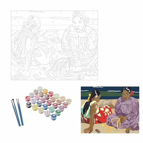 Paris Prix Peinture par Numéro Femmes de Tahiti 40x50cm Blanc