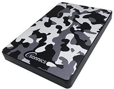 Sonnics 1TB USB 3.1 Type C Externes Portable Durs Disques pour Fenêtres PC, Mac, Smart TV, Xbox One/Série X & PS4 /PS5, Gris Camo