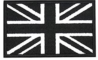 Tactical Union Jack Embroidered Flag, 50x80mm, United Kingdom, Military Uniform Embroidered Iron-On/Heat Seal Adhesive Fabric Patch