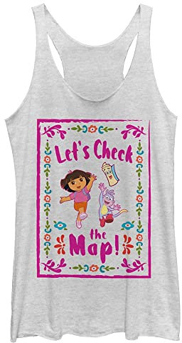 Nickelodeon Damen Die Karte Hemd, Weiß meliert, Groß