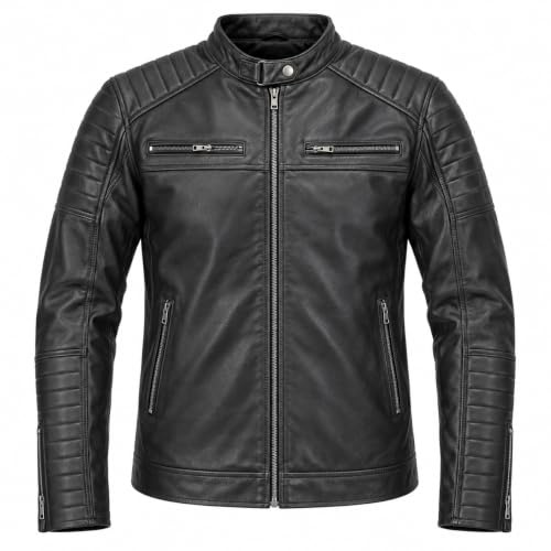 FAPA Lederjacken (Schwarz, 2XL)