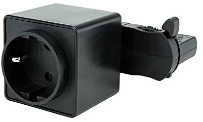 NCC-Licht 3-Phasen Stromschiene SPS-2 Adapter Steckdose Schwarz IP20