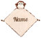 Elefantasie Personalisiertes Schnuffeltuch weiches Kuscheltuch mit Name Bestickt Schnuffeltier Schlafhilfe Tröster Geschenk zur Geburt AFFE