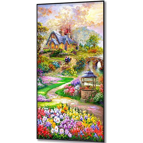 ZGmaxCL DIY 5D Diamant Malerei Set Puzzles Diamant Painting Set Erwachsene Kinder Groß Gartenhäuschen Schlafzimmer Wohnzimmer Deko 120x60cm