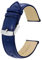 BISONSTRAP Uhrenarmband 22mm, Armband aus Alligator Geprägtem Leder, Blau mit Silberne Schnalle