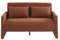 BAÏTA Sofa, rechts, ausziehbar, Jade, 2-Sitzer, aus Frottee-Stoff, Terrakotta