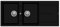 Fregadero de cuarzo reversible 116x50 cm con 2 cubetas y escurridor negro - Enigma D200