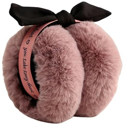 JoebO Ohrenwärmer Nachahmungsfell Ohrschrotten Herbst Winter Warm Warmes Ohrscherner Bequem Unisex Ski -Fell Ohrwärmer Frau Ohrhöhe-Dunkelpink