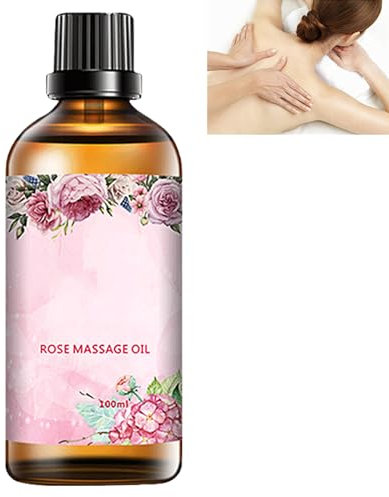 Rose Oil for Body Massage,Rose Scented Massage Oil,Joint Pain Relief Sensual Massage Oil Rose,Massage Oil for Relaxing,Moisturizing Body Oil,Massage Oils for Massage Therapy,100ML