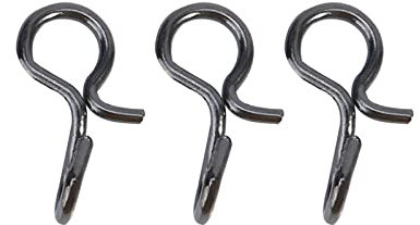 50pcs Black Stainless Steel Fly Hook Lure Snap Convenient Change Fishing Snaps (S)