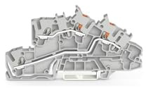 Wago 2203-7542 Installationsetagenklemme, mit Betätigungsöffnung und Drücker, 2,5 mm², L/L, Push-in CAGE CLAMP®, grau