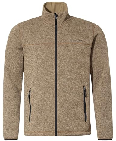 VAUDE Herren Fleecejacke Rienza Jacket III, angenehm warm, atmungsaktiv, schnelltrocknend und strapazierfähig, oat, M