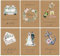 DMHSGIFT Hochzeitskarte 6er-Set mit Umschlag A6 Glückwunschkarte Hochzeit Kraftpapier im Aquarellstil Gemalt Personalisierte Hochzeitskarte für Brautpartys, Verlobungsfeiern (Brown)