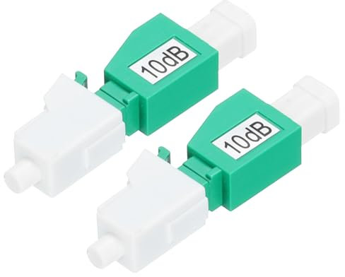 QUARKZMAN 10dB LC Fibre Atténuateur, Lc/Apc Sm Simple Mode Fixe Fibre Optique Atténuateur Mâle Vers Femelle pour Fibre Optique Transmission Paquet de 2
