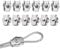 Drahtseilklemme M3, 12 Stück Seilklemme, 3mm Klemme, Edelstahl 304 Kabelklemme für Drahtseil Stahlseil Wäscheleinenspanner Markise Fixiert(M3)