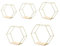 Fenteer 5X Sechseck Eisen Wandregale Organizer Wanddekoration Küche Lagerregal Schwimmendes Regal für Foto Bilderbücher Anzeige, Golden