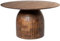 DRW Runder Couchtisch aus Holz, Walnuss, 80 x 80 x 43 cm