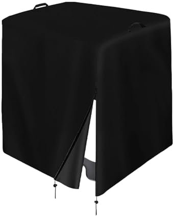 Gkumgwo Abdeckung für Poolpumpe - Boden Schwarz Heavy Duty Stoff Pool Pumpe Gehäuse | Pool Filter Sand Zylinder Abdeckung Sonnenschutz, Wasserdicht Anti-UV Outdoor Schutz Abdeckung für Pool Sandfilter