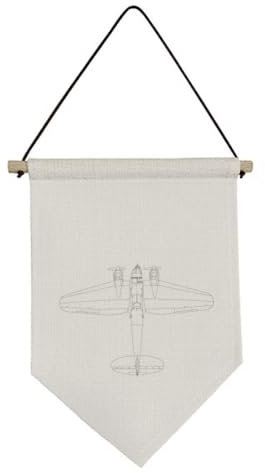 Aircraft Line Waffe Art Deco Mode Leinwand Flagge Hängende Wandkunst Dekor Banner
