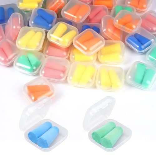 50 Paar Foam Ear Plugs Schaumstoff Ohrstöpsel, Ohrenstopsel zum Schlafen, Wiederverwendbarer Ultraweicher schlaf ohrstöpsel, Ohrstöpsel Schlafen Schaumstoff für Arbeit, Konzerte, Reisen, Studium