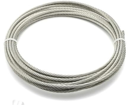 Alambre de acero, Alambre de acero 100 metros 0,6/0,8/1/1,2/1,5 mm 2 mm Cable trenzado de acero inoxidable 304 Cuerda desnuda Línea de cable de elevación A prueba de herrumbre Cuerda de alambre de est