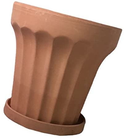 Yardwe Lot De 6 Petits Pots De Fleurs Dintérieur en Poterie Rouge avec Plateau Décoratif pour La Maison Et Le Bureau