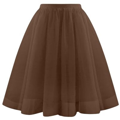 Leuchtend Tüllrock Damen,50er Vintage Tütü Tutu Kurz Rock Mit Lichterkette Lichter Stern Pailletten Ballett Tanzen Unterrock Minirock Ballettrock Party