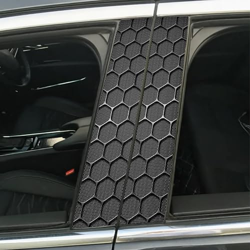 2 Stück Auto Fenster Tür Aufkleber Wabenform Auto Mittelsäule Auto Mittelsäule Abdeckung Auto Mittelsäule Abdeckung Auto Mittelsäule Dekoration Wasserdicht