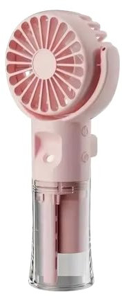 siduytin Mini ventilador de mano con humidificador, potente viento para hidratar la piel seca, ABS, adecuado para el hogar, la oficina y el dormitorio, rosa
