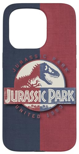 Jurassic Park Jurassic United Badge Blue And Red Design Hülle für iPhone 15 Pro