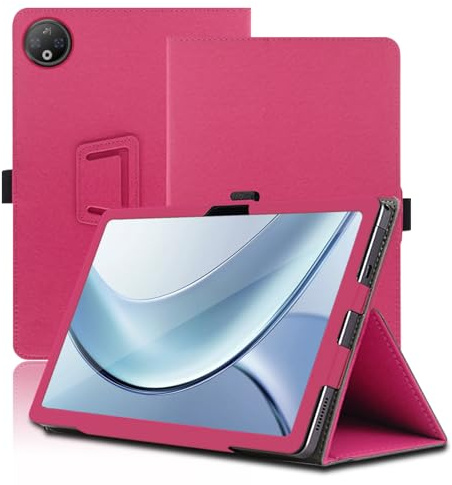 Case for DOOGEE V Pad 12 inch, DOOGEE V Pad Tablet Case, Folding Stand Protective Cover with Pencil Holder and Wrist Strap, Full Protection. (Red)