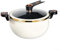 GLFLOW Casseruola in ghisa con coperchio, pentola multifunzione in ghisa, mini pentola a pressione con rivestimento antiaderente in ceramica per fornelli a induzione a gas, 8 L (8 l, bianco)