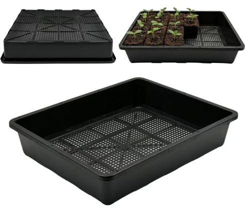 ILITING Soil Blocking Trays 15x12inch Mesh Tray 5 Pack Seed Starter Tray Mesh Bottom Trays for Soil Blocks, Seedling, Microgreen, Wheatgrass