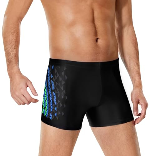 AOOSU Swimming Trunks Men,Men's Sports Swim Trunks - Chlorine Resistant Beach & Pool Swimming Shorts, Durable & Comfortable, Swim Fitness, Training, Holiday M