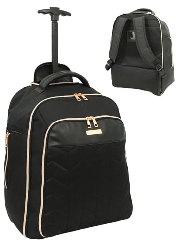 Bordlite EasyJet Underseat Cabin Bag 45x36x20cm – Lightweight 2-in-1 Wheeled Holdall & Backpack – Travel Trolley Rucksack with Handle & Wheels – Fits EasyJet Free Underseat Luggage
